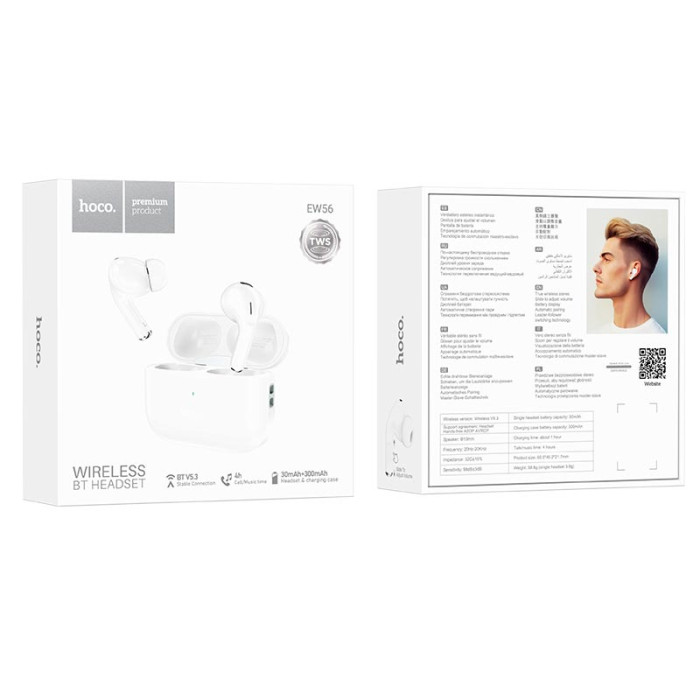 Вакуумные наушники TWS HOCO EW56 Plus White