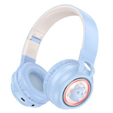 Навушники накладні Hoco W50 BT5.3, AUX / BT / TF, 12 год Blue