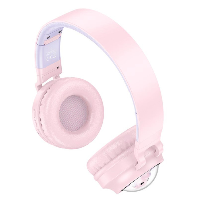 Наушники накладные Hoco W50 BT5.3, AUX / BT / TF, 12 ч Pink