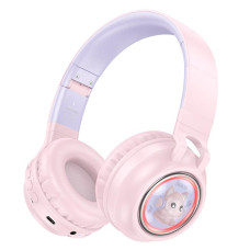Навушники накладні Hoco W50 BT5.3, AUX / BT / TF, 12 год Pink