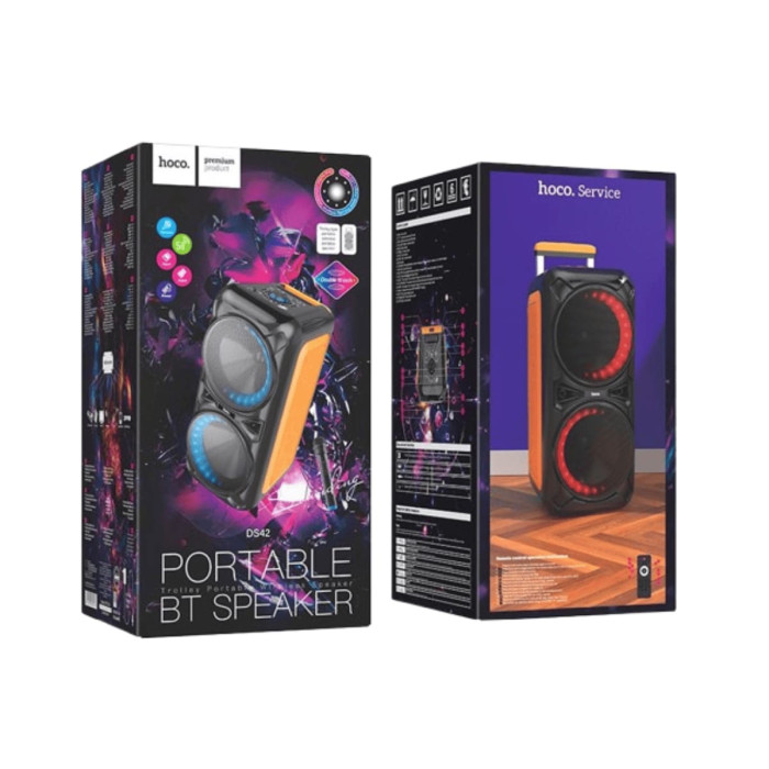 Караоке-колонка HOCO DS42 BT5.1 TF / AUX / USB / FM / BT / TWS, 30W, 5 ч Black