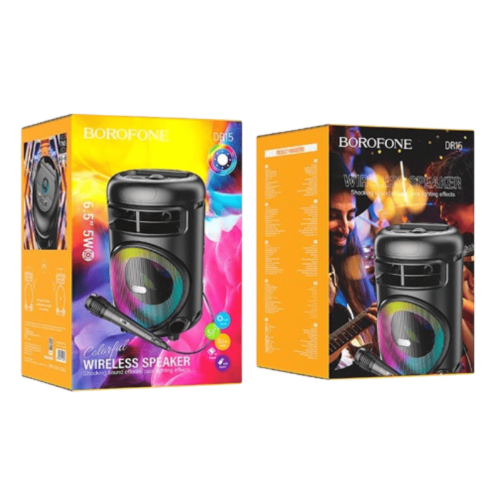 Караоке-колонка Borofone DR15 BT5.0 TF / AUX / USB / FM / BT, 5W, 3 ч Black