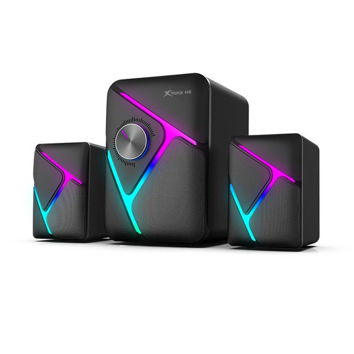 Акустическая система для ПК XTRIKE ME SK-610 RGB 5W 2х3W, AUX/USB, Black