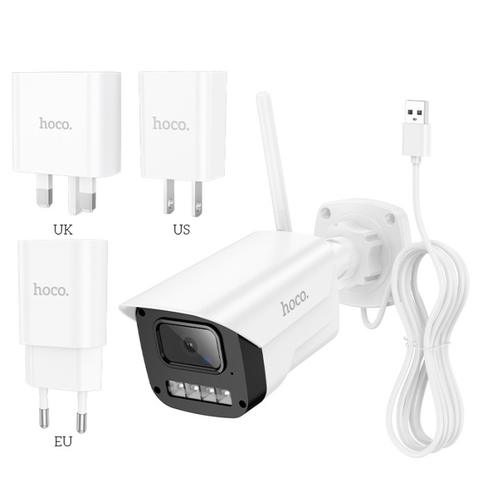 Камера відеоспостереження HOCO D4 Wi-Fi / BT / 2MP, White