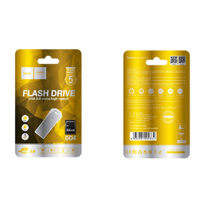 Флешка HOCO UD4 USB на 64GB Silver