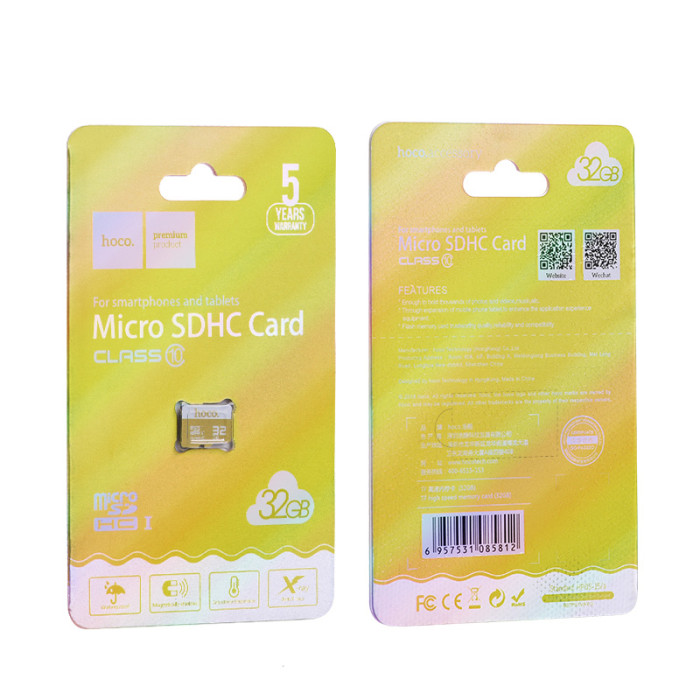 Карта памяти HOCO MicroSD на 32GB Class 10 Yellow