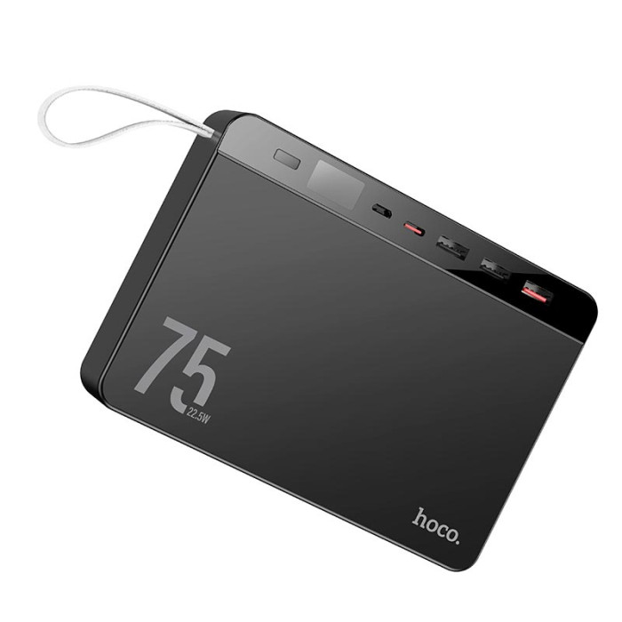 Повербанк Hoco J94 75000mah, Type-C / 3 х USB / 22.5W / 5A, Black