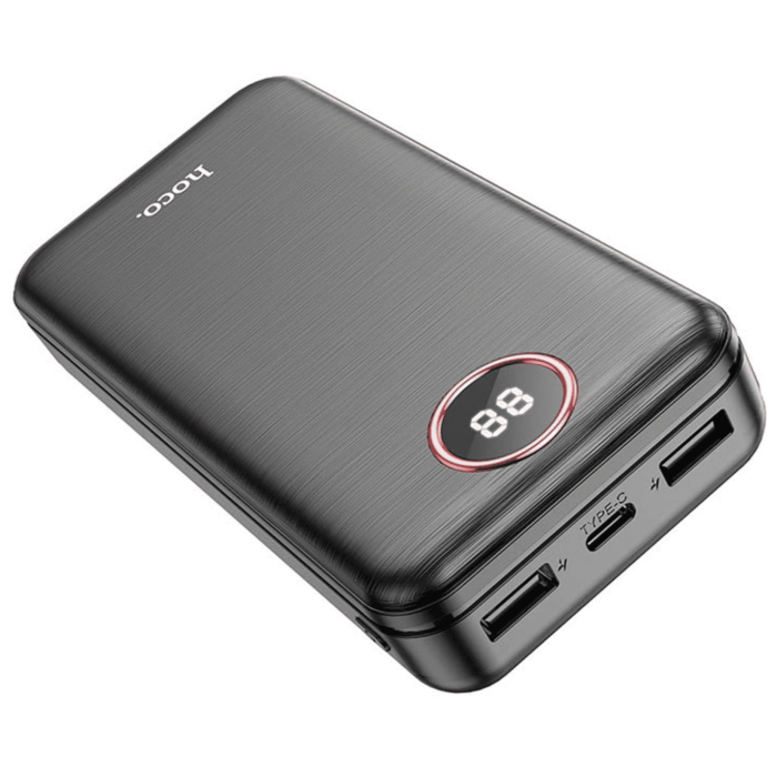 Повербанк Hoco DB35 20000mAh, Type-C / 2 х USB / 20W / 2.1A, Black