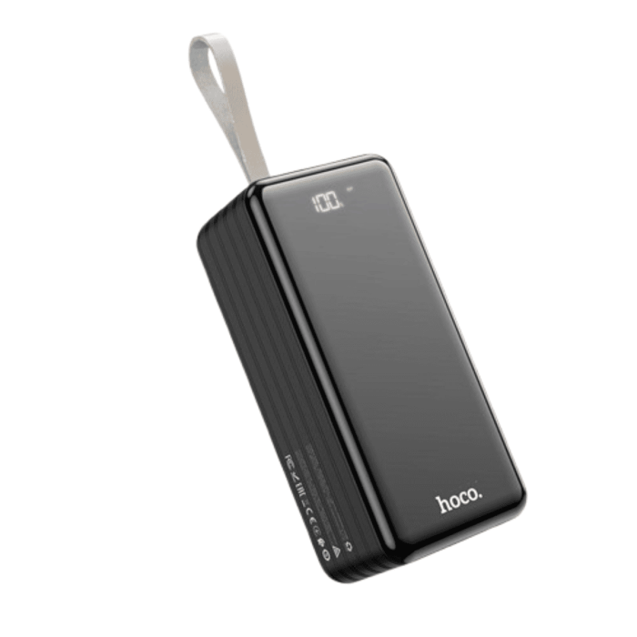 Повербанк Hoco DB21 80000mAh, Lightning / Type-C / 4 х USB / 20W / 2.1A, Black
