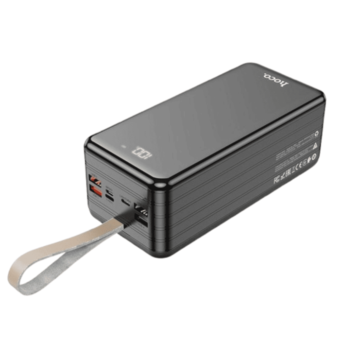 Повербанк Hoco DB21 80000mAh, Lightning / Type-C / 4 х USB / 20W / 2.1A, Black