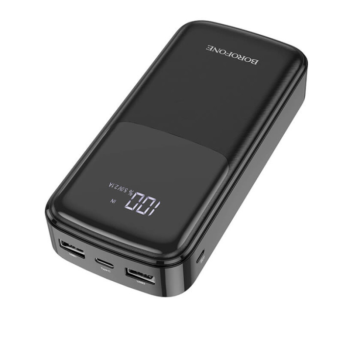 Повербанк Borofone BJ17A 20000mAh, Type-C / 2 х USB  / 20W / 3A, Black 