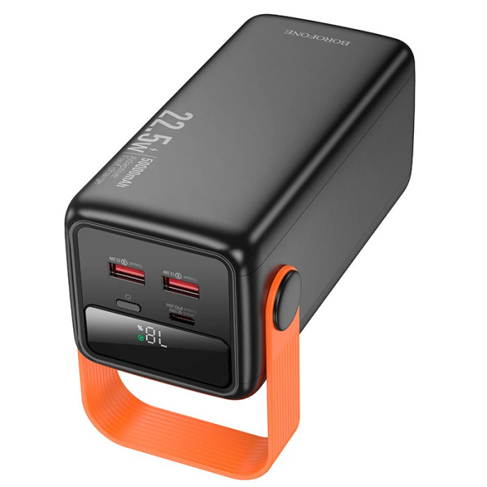Повербанк Borofone BJ66A 50000mAh, Type-C / 2 х USB / 22.5W, Black