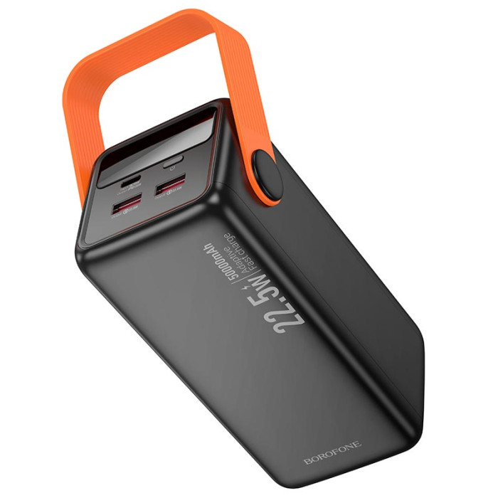 Повербанк Borofone BJ66A 50000mAh, Type-C / 2 х USB / 22.5W, Black