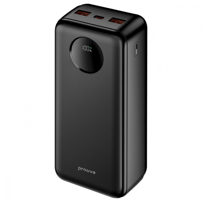 Повербанк Proove Illuminator SE 20000mAh, Type-C / 2 х USB / 22.5W / 5A, Black