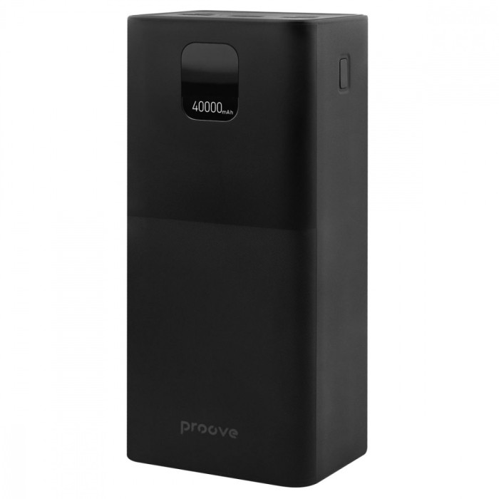Повербанк Proove Giant Lite 40000mAh, Type-C / 3 х USB / 22.5W / 5A, Black