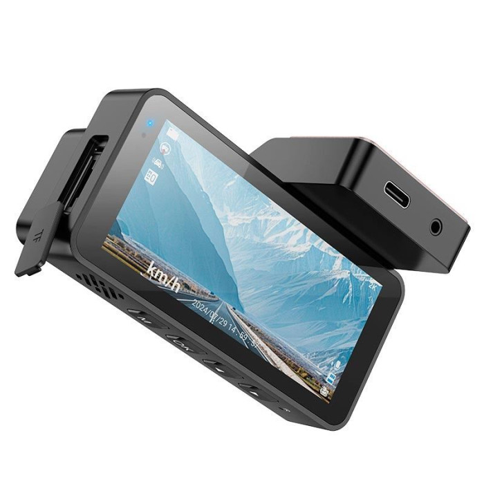 Відеореєстратор HOCO DV11 3.69" IPS, 2K/25FPS, WiFi, GPS, Grey
