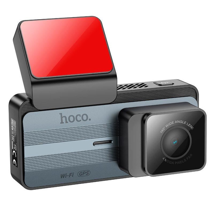 Відеореєстратор HOCO DV11 3.69" IPS, 2K/25FPS, WiFi, GPS, Grey
