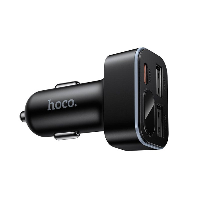 Адаптер автомобильный HOCO Z63A Type-C / 2 х USB / 42W Black