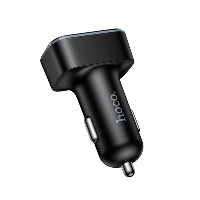 Адаптер автомобильный HOCO Z63A Type-C / 2 х USB / 42W Black