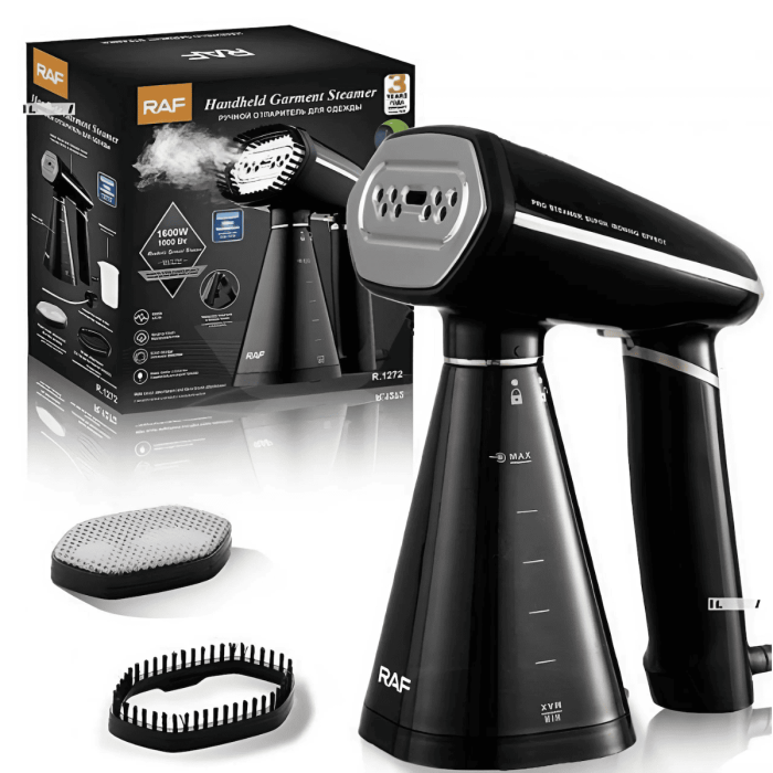 Ручний відпарювач RAF R-1272 350мл, 1600W Black