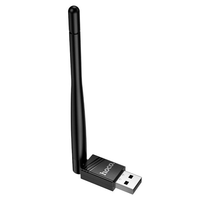 Адаптер WiFi Hoco HI37 / WiFi4 / 2.4G / 150Мбіт/с , Black
