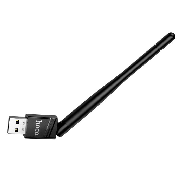 Адаптер WiFi Hoco HI37 / WiFi4 / 2.4G / 150Мбіт/с , Black