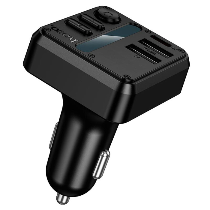 FM модулятор HOCO E89 2USB / 1Type-C / PD / QC / 45W / 3A, BT5.4 Black