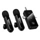 Бездротовий петличний мікрофон 2 шт HOCO L20C Type-C / Lightning / 3.5 мм Black