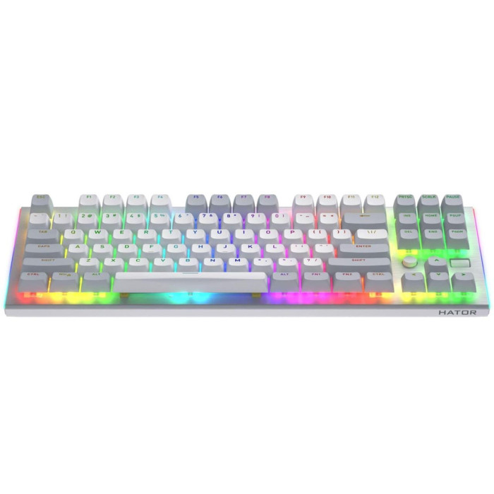 Ігрова клавіатура дротова HATOR Gravity TKL orange HTK561 White