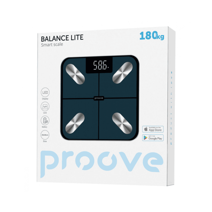 Смарт-ваги підлогові на 180 кг Proove Balance Lite Blue