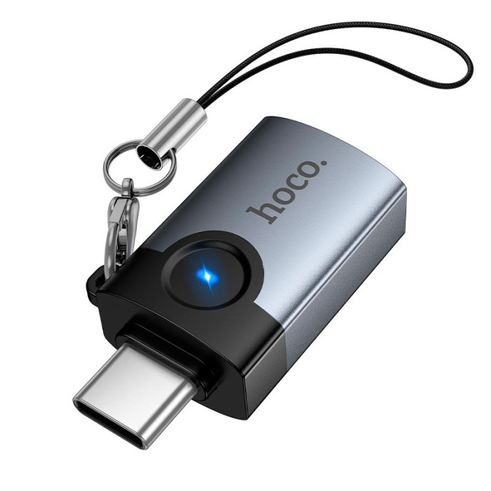 Перехідник HOCO UA46C Type-c to USB Grey