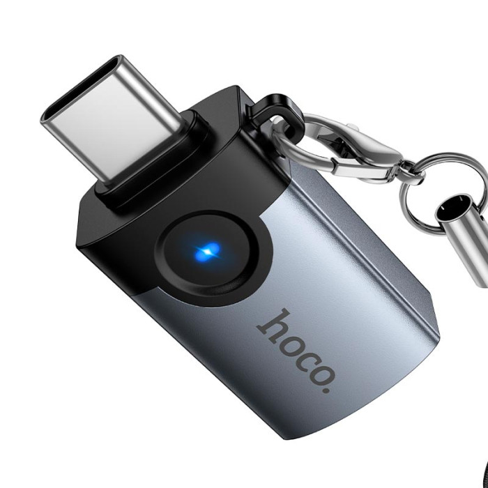 Перехідник HOCO UA46C Type-c to USB Grey