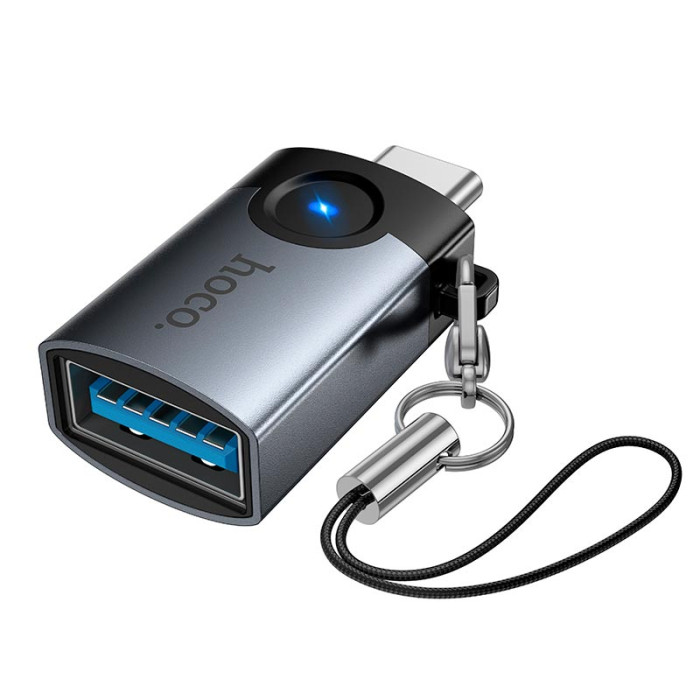 Перехідник HOCO UA46C Type-c to USB Grey