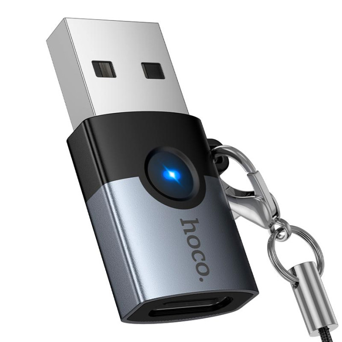 Перехідник HOCO UA46B USB to Type-c Grey
