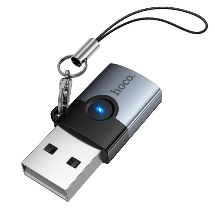 Перехідник HOCO UA46B USB to Type-c Grey