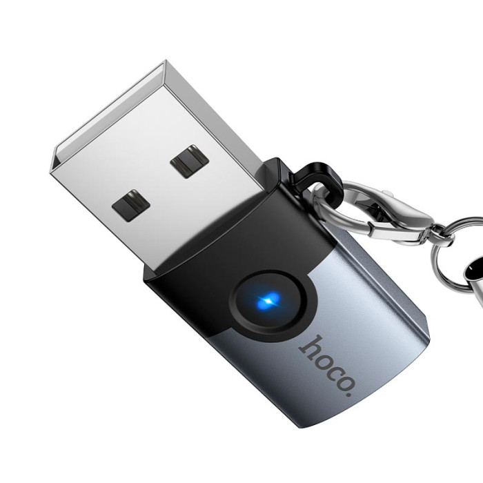Перехідник HOCO UA46B USB to Type-c Grey