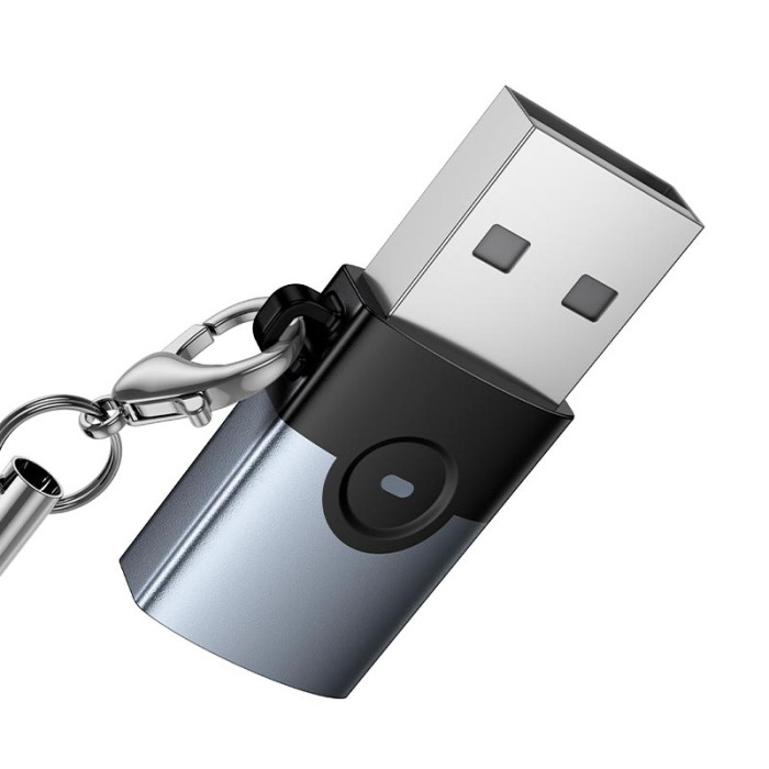 Перехідник HOCO UA46B USB to Type-c Grey