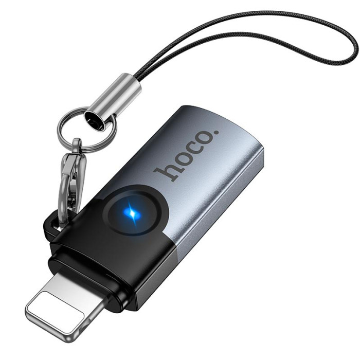 Переходник HOCO UA46A Lightning to Type-c Grey