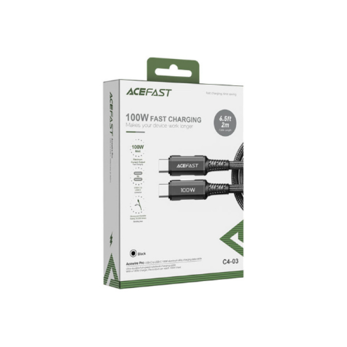 Кабель ACEFAST C4-03 Type-C to Type-C 100W 2 m Black