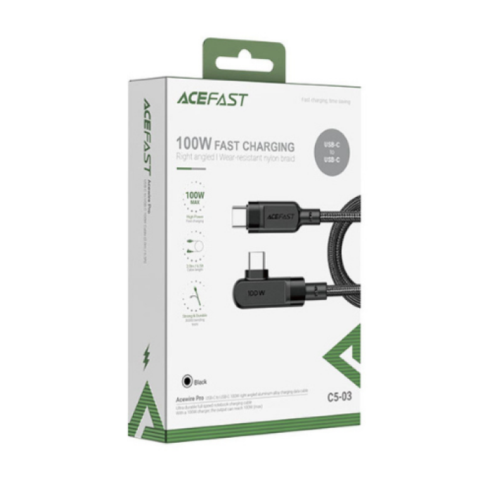 Кабель ACEFAST C5-03 Type-C to Type-C 100W 2 m Black