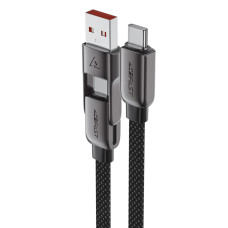 Кабель ACEFAST C13-04 Type-C+USB to Type-C 60W / 3A 1.2 m Black
