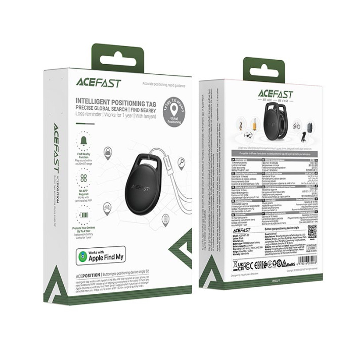 Поисковый трекер ACEFAST S2 IOS Black