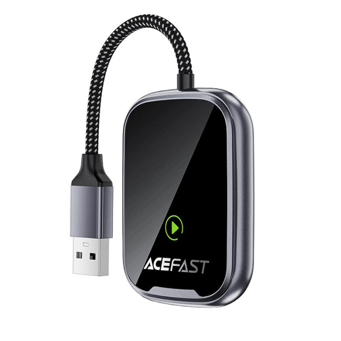 Адаптер 2 в 1 ACEFAST QC1 CarPlay / Android Auto Grey