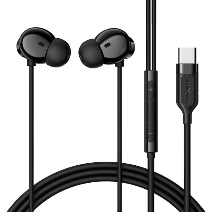 Проводные вакуумные наушники Type-C ACEFAST L10 Black