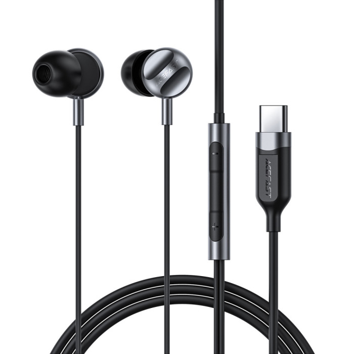Проводные вакуумные наушники Type-C ACEFAST L6 Black
