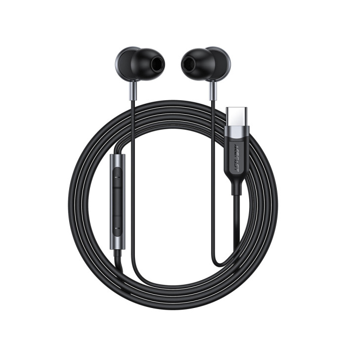 Проводные вакуумные наушники Type-C ACEFAST L6 Black