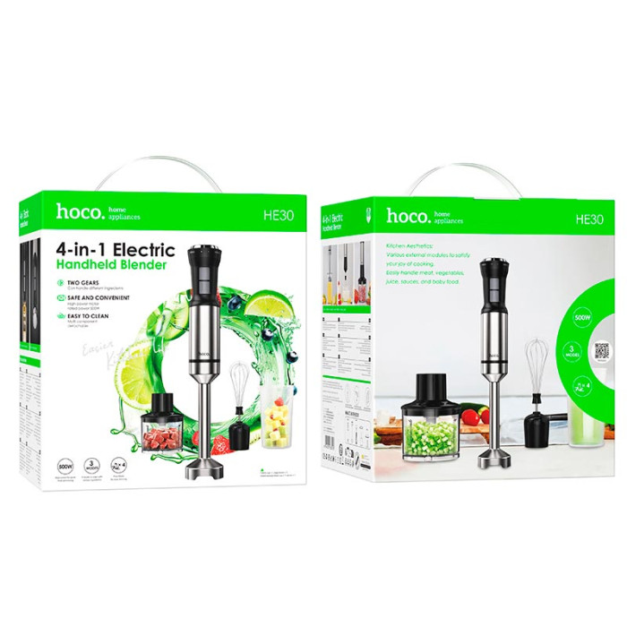 Занурювальний блендер 4в1 HOCO HE30 500W Black