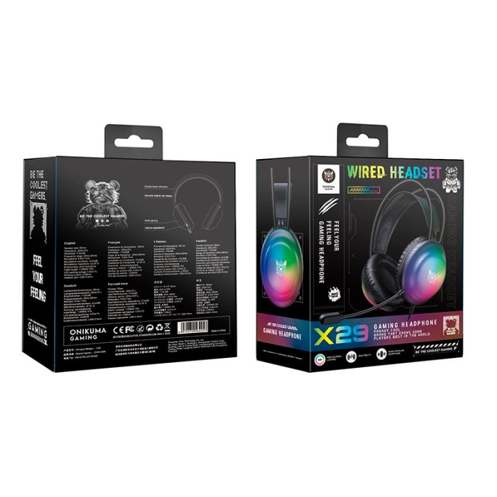 Накладні ігрові навушники ONIKUMA X29 Black
