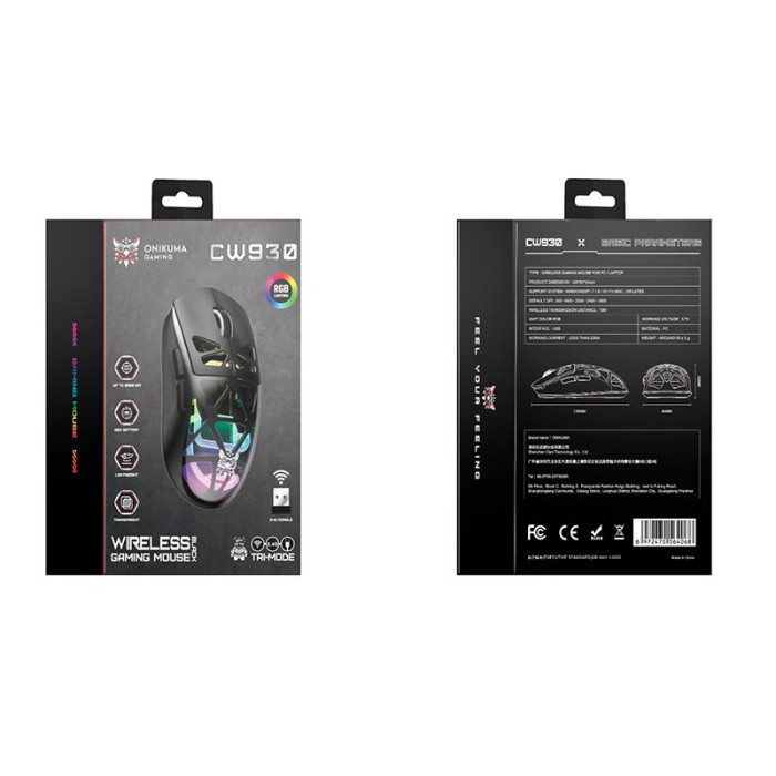 Беспроводная мышь игровая Onikuma CW930 Black