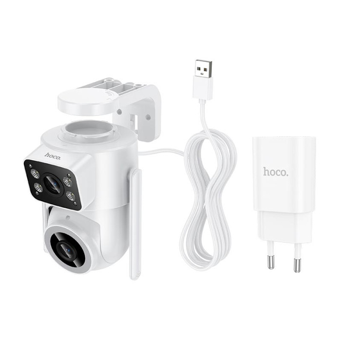Камера відеоспостереження HOCO D9 Wi-Fi 2.4G / BT / 2MP, White